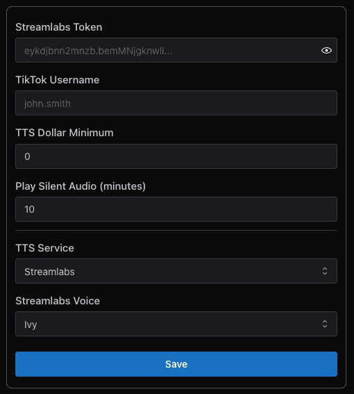 Donation Settings